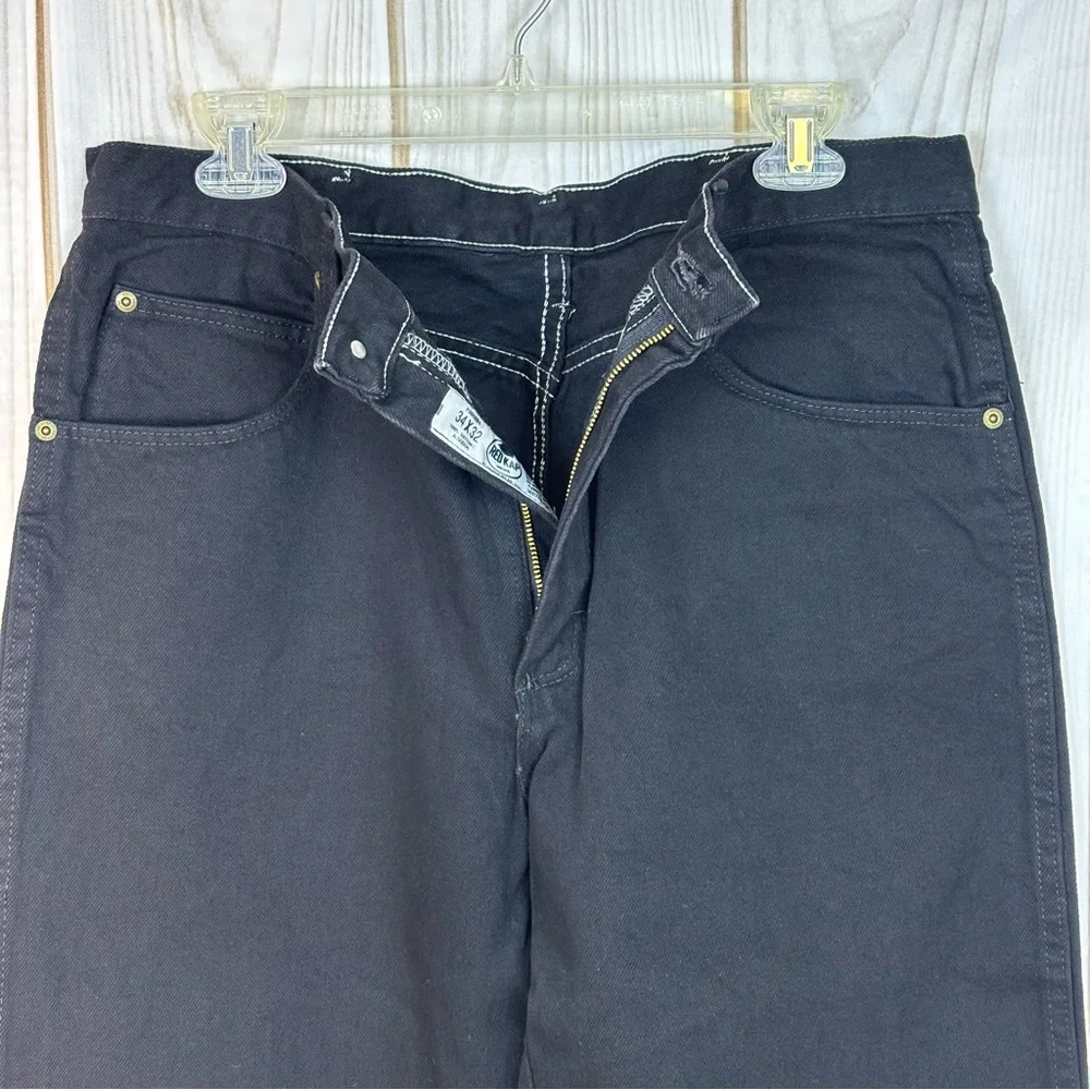 NWT Red Kap Relaxed Fit Mens Black Denim Jeans size 34x32